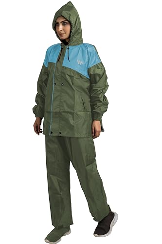 Image of Ranger Unisex 1 Set Rain Suit with Hooded Jacket & Trouser | TPU Coated Bike Riding Wear with Seam Sealed Protection
