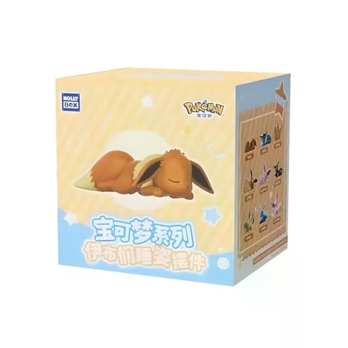 Pokémon Eeveelutions Sleeping Series Blind Box Evoli & Entwicklungen Sammelfigur | Überraschungsbox mit zufälliger Figur | Niedliche Pokémon Mini Figur zum Sammeln & Dekorieren