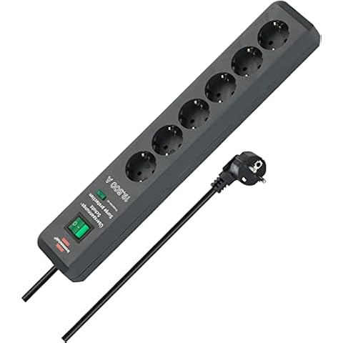 Regleta de enchufes Brennenstuhl Secure-Tec con protección contra sobretensiones Cover