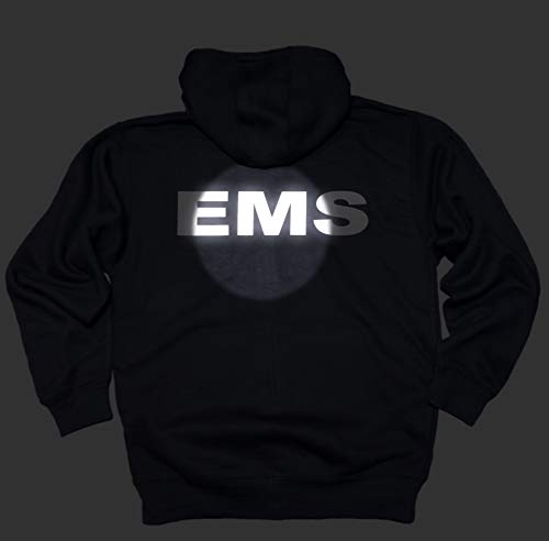 EMS Premium Zip up Fleece Hoodie with Reflective Decoration Both Front and Back4