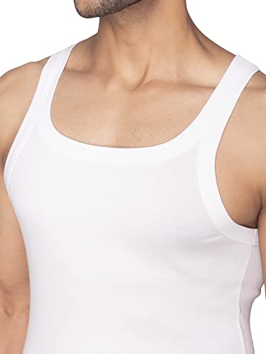 Image of XYXX Men's 100% Cotton Ribbed Regular Fit Solid Square Neck Vest | Anti Bacterial Finish, Racer Back Baniyan for Man, Tag Free Comfort Man's Inner
