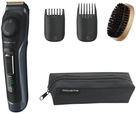 Rowenta Virtuo, baardtrimmer, zelfslijpend, automatische vergrendeling, 120 minuten looptijd, snel opladen, led-display, compact en wasbaar design, TN3804E0