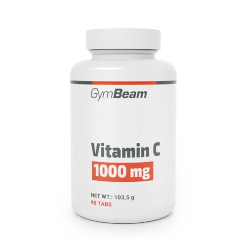GymBeam Vitamina C 1000mg, Acido Ascorbico per il Corretto Funzionamento del Sistema Nervoso e Immunitario, Benefici per il Benessere Mentale, Riduce della Stanchezza e dell'Affaticamento (90 cpr)