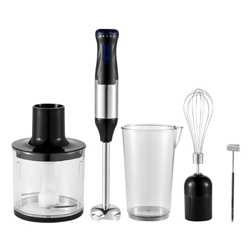 Mezcladora de mano eléctrica - Inmersión de los mezcladores - Manual 5 -in -1 Frother 1000W, procesador de alimentos de licuadora de de 5 velocidades con fuerte potencia para mezclar la mezcla de