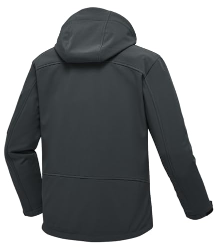 Rdruko Softshelljacke Herren Wasserdicht Gefütterte Winterjacke Funktionsjacke mit Fleece Outdoorjacke Winddichte Freizeitjacke für Wandern Fahrrad Camping – Bild 3