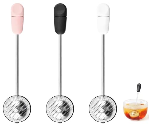 茶こし ステンレス ティーストレーナー 取っ手 蓋付き 粉ふるい 茶葉濾過 耐熱性 便利 お手入れ簡単 細かい目 家庭用品 茶道(ホワイト)