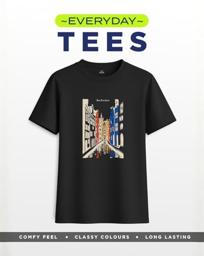 Image of Nobero Women's Graphic Printed T-Shirt | Regular Fit 180 GSM Cotton Tee for Women | Comfortable Round Neck Casual Wear