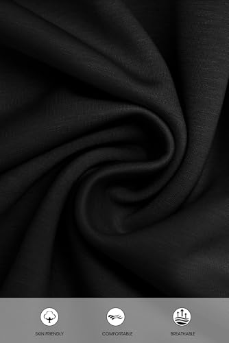 Image of Nmoder Midi Dresses for Women A-Line Fit and Flare Dress 3 /4 Sleeve V Neck Cocktail Wedding Guest Work Dress with Pockets
