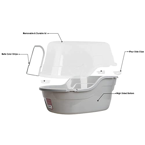 Petphabet Jumbo Hooded Cat Litter Box, Extra Large UPhoto