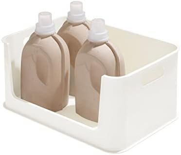 iDesign Recycled Plastic Large Open-Front Storage Bin with Handle...