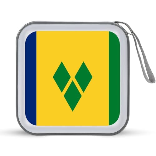 Saint Vincent Grenadines Flag CD Case DVD Storage Case Portable