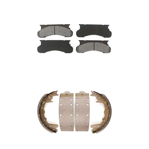 Transit Auto - Front Rear Semi-Metallic Brake Pads And Drum Shoes Kit For Ford F-350 E-350 Econoline Club Wagon KSN-100028 by Transit Auto - Used condition - CA$108.33