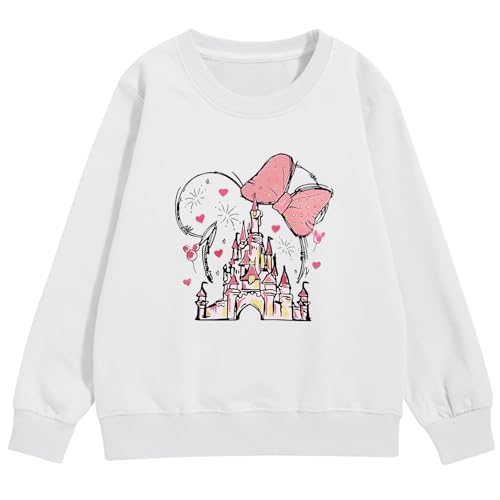 Image of Magic Kingdom Sweatshirts for Girls Magical Castle Graphic Long Sleeve Shirt Kids Toddler Vacation Pullover Cute Top