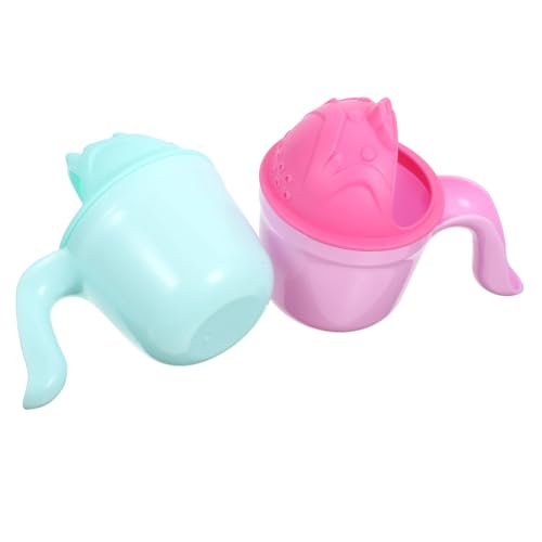 VANZACK 2pcs Baby Bath Rinser Cup Shampoo Cup for Boys and Girls Newborn Bathing Flusher Bath Rinser Cup for Babies Cartoon Design