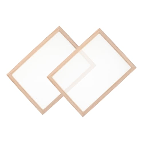 OSALADI 2pcs Wooden Paper Mould Kit DIY Paper Crafting for Boys and Girls Adults Papermaking Screen for Handcrafts
