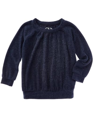 CHASER Girls Knit Raglan Pullover, 2, Blue