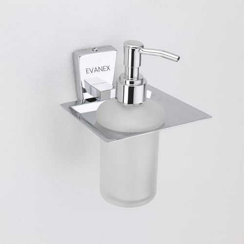 Image of EVANEX EVANEX 304 Grade Stainless Steel Stand Glass Bottle Liquid Soap Dispenser /Hand Wash Gel, Conditioner, Sanitizer Stand, Shampoo Dispenser /Bathroom Accessories Set (Selvi)