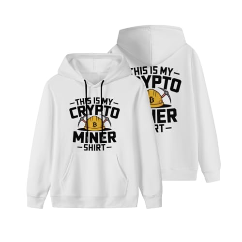 Funny Crypto Miner Men Women Kangaroo Pocket Fleece Hoodie