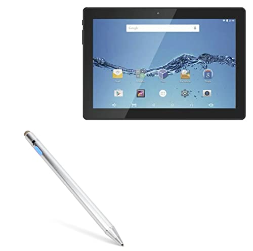 BoxWave Stylus Pen Compatible with Digiland DL1018A Tablet (10.1 in) (Stylus Pen AccuPoint Active Stylus, Electronic Stylus with Ultra Fine Tip - Metallic Silver