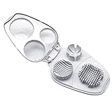 Photo Gallery celuicion affettatrice di uova sode per uova sode e tolette per uova - uova in metallo in acciaio inossidabile a 3 vie per uova sode | strumento per tritacarne da cucina multifunzione per uva alla Photo Gallery celuicion affettatrice di uova sode per uova sode e tolette per uova - uova in metallo in acciaio inossidabile a 3 vie per uova sode | strumento per tritacarne da cucina multifunzione per uva alla