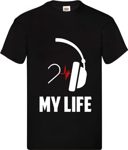 1 Stück Paar T-Shirt Set - Couple-Shirt - Geschenk Set für Verliebte - Partner Geschenke - Bestes Geburtstagsgeschenk - Valentinstagsgeschenk Unisex - XL, Variante 2 (My Life) Cover