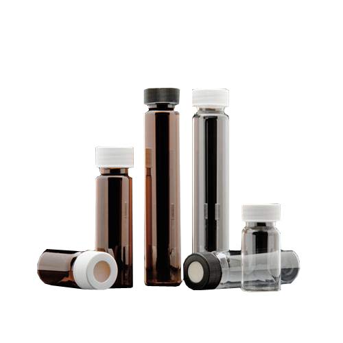 JG Finneran 9-112B-2 クリアホウケイ酸ガラスプレクリーニングバイアル ブルーポリプロピレンオープントップクロージ