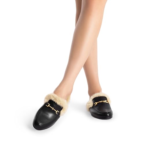 Image of DREAM PAIRS Mules for Women Flats Slip on Comfortable | Pointed Toe Slip on Slides Buckle Lightweight Loafers Shoes for Office Work Business and Casual Wear