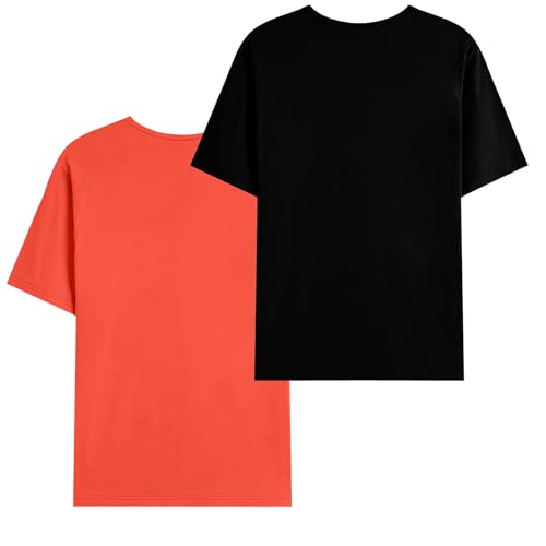 Image of JUGULAR Men's Half Sleeve Cotton Printed Combo Tshirt (Pack of 2)