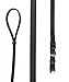 Exion English Dressage Double-Bridle Leather Curb Reins for Horses 13 mm Wide Vegetable‑Tanned Leather with Stainless Steel Buckles – Sizes Pony, Cob, Horse, Warmblood (Black, Brown)