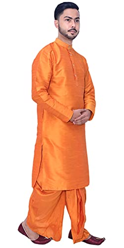Image of Om Shubh Mangalam Men's Silk Ethnic Wear Dhoti Kurta Set For Wedding