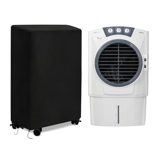 Image of Air Cooler Cover | Compatible with Voltas Grand 72 Litre Desert Cooler Cover | Polyster | Black (72 ltr)