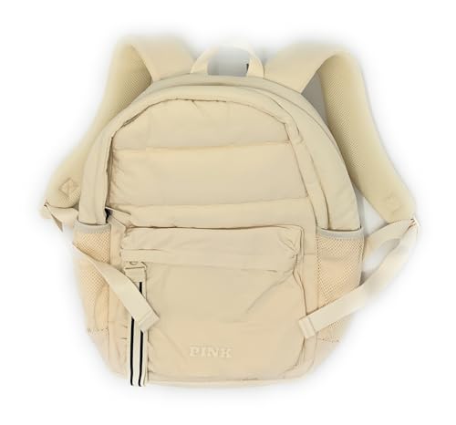 Victoria's Secret Mochila acolchoada rosa, Off-white, Large, Mochila