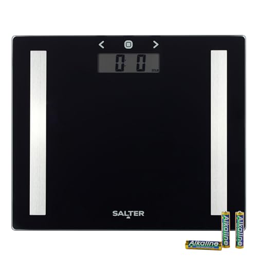Salter 9113 BK3R Pèse Personne Impédancemètre Analyseur, Balance Numérique Compact en Verre,...