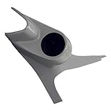 GlowShift Gray Single Pillar Gauge Pod for 1999-2002 Ford Super Duty F-250 F-350 Power Stroke - Factory Color Matched - ABS Plastic - Mounts (1) 2-3/8