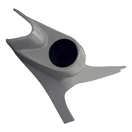 GlowShift Gray Single Pillar Gauge Pod Compatible with Ford Super Duty F-250 F-350 Power Stroke 1999-2002 - Factory Color Matched - ABS Plastic - Mounts (1) 2-3/8