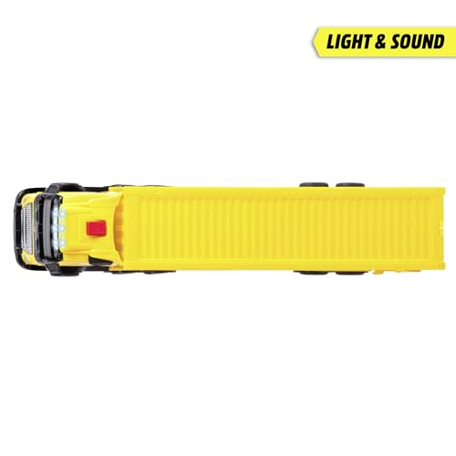 Dickie Toys Volvo DHL Truck FH16 (35 cm) - Spielzeug LKW mit Gabelstapler, Licht & Sound - Großes Kinder LKW Spielzeug ab 3 Jahre, Post-Transporter inkl. Batterien & Zubehör - 203747018