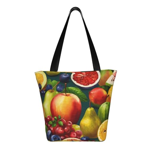 Healthy Food Print Comfortable Shoulder Bag Summer HandbagTravel Beach Work Daily Use Versatile Carry3
