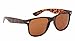 Retro Optix Sunglasses Classic 80’s Vintage Style Design (Tortoise Brown, Brown)