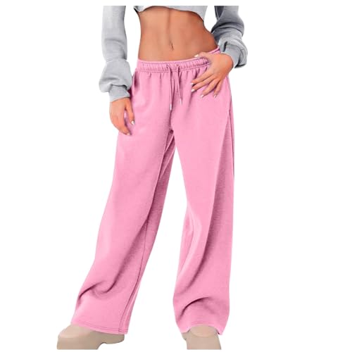Pantalon de jogging doux femme coupe droite confortable et essentiels