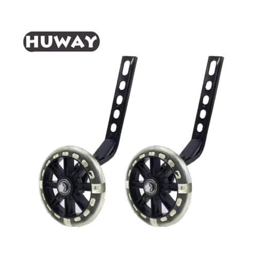 Image of training wheels flash mute wheel bicycle stabiliser mounted Kit compatible for bikes of 12 14 16 18 20 Inch, 1 Pair