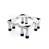 Doppelrohr Podest für Trockner 8 Füße Verstellbares 48-69cm Stand für Geschirrspüler Cabinet Machine Erhöhung Regal Höhe 24-27cm Maschine Basisständer Anti-Scratch