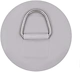 YYST 1 pcs Stainless steel D-ring Pad PVC D Patch for PVC Inflatable Boat Raft Dinghy Kayak SUP