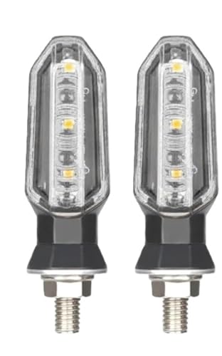 Luces de señal giro para motocicleta con intermitente ámbar de 8mm