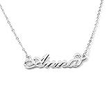 Colours & Beauty Edelstahl Kette mit Namen für Frauen | Damen Namenskette | Personalisierter Schmuck mit Name Anna: Personalisierte Anhänger und dünne verstellbare ovale Kette