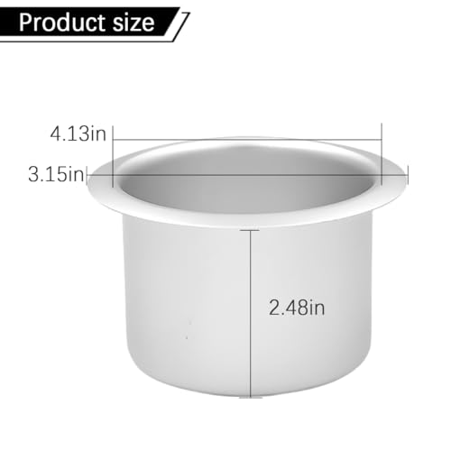 Portavasos para vehículo aluminio 2 piezas universal miniatura 2