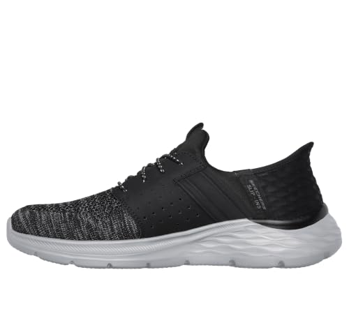 Skechers Garner - Newick 210803Moccasin pour Homme, Textile synthétique Noir, 42 EU