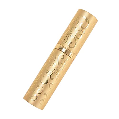 Parfum Fles Hervulbare Spray Lege Reizen Grootte Containers met Relief Patroon 10ML Gouden - Image 3