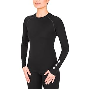 Volcom Women’s Merino Blend Wool Long Sleeve Thermal Snowboard Base Layer Crew