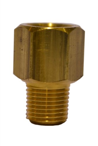 Trico FA-1008 Brass Central Lubrication Straight Adapter, 1/8" NPT Female x 1/8" NPT Male
