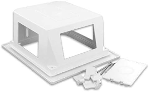 Leviton 47617-REB Recessed Entertainment Box Includes Low Profile Frame, White